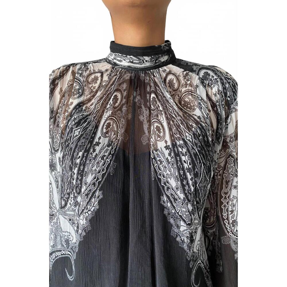 NEW HEMANT & NANDITA viri high neck with cami top in black white - Picture 6 of 7